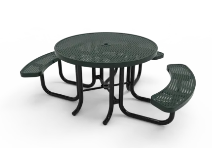 green picnic table round