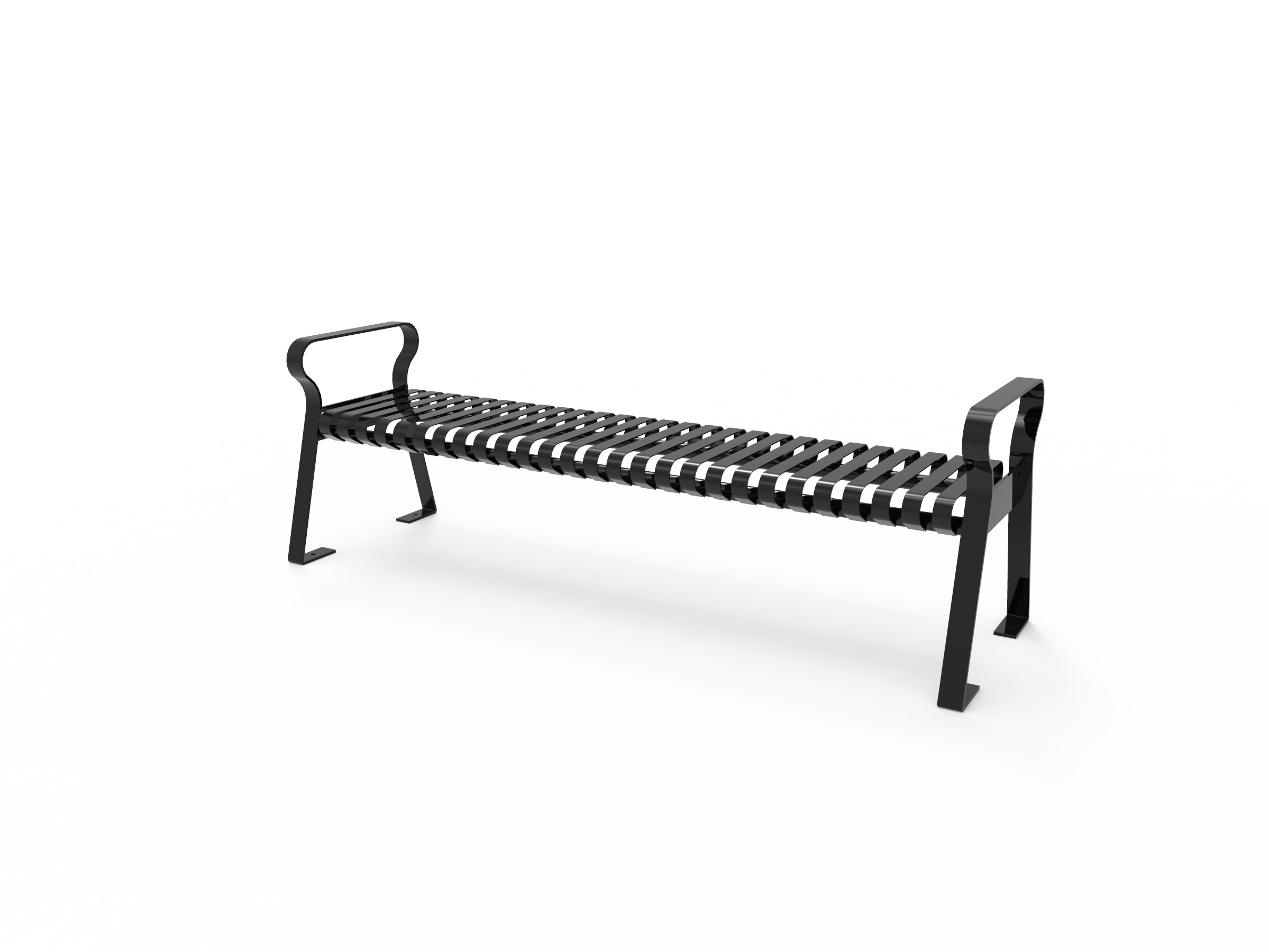 white outdoor backless bench
