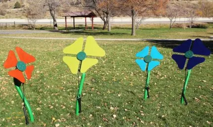 flower microphones at playground