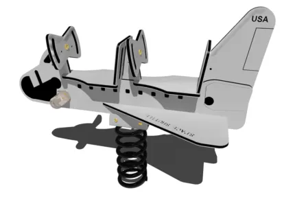 usa two rider aircraft spring playground