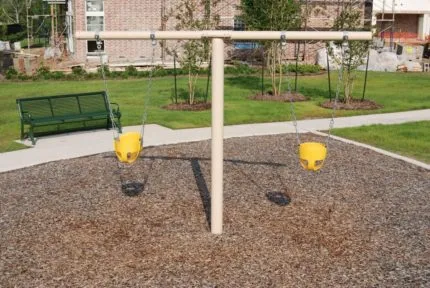 yellow children swings