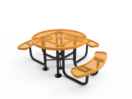 yellow and black outdoor table