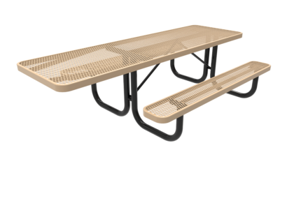 handicap accessible metal picnic table