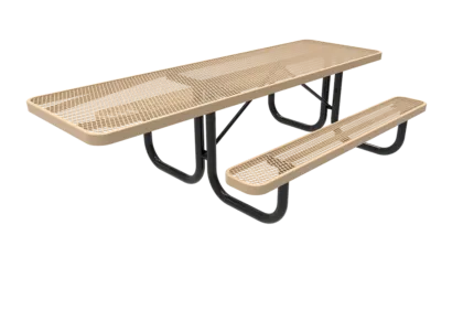handicap accessible metal picnic table