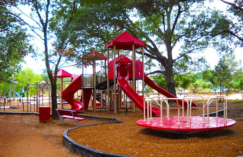 playground and merry go round
