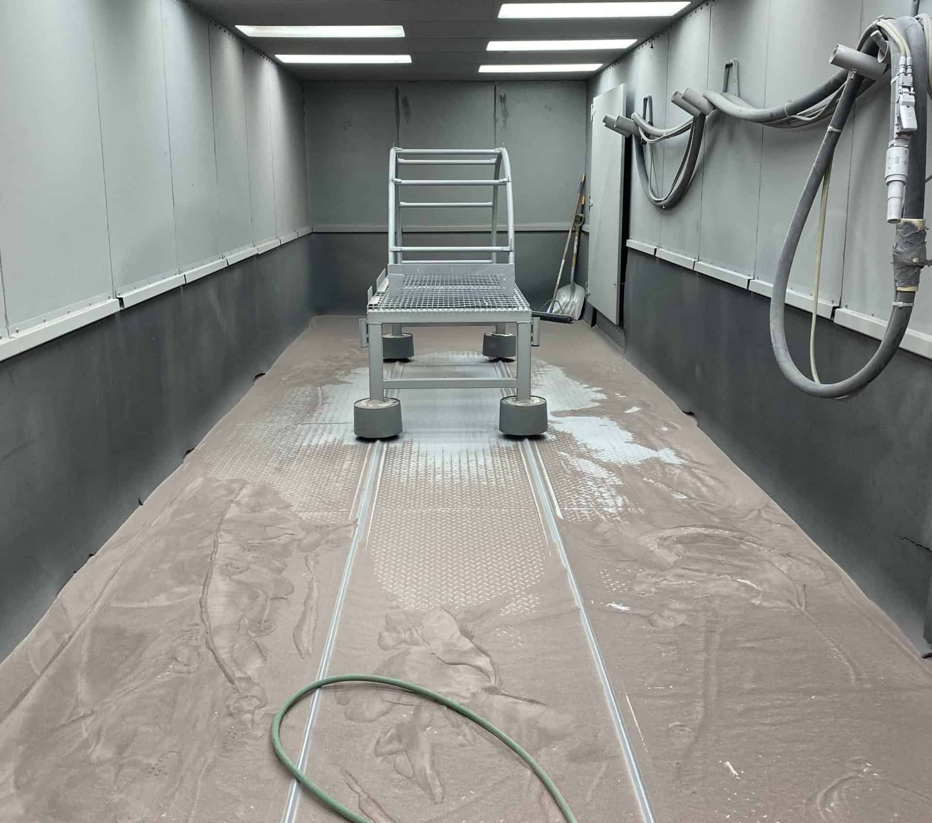 paint booth interior